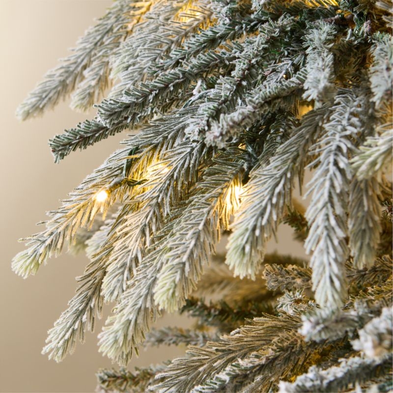 Faux Downswept Flocked Pine Pre-Lit LED Christmas Tree with Warm White Lights 9' - Image 4