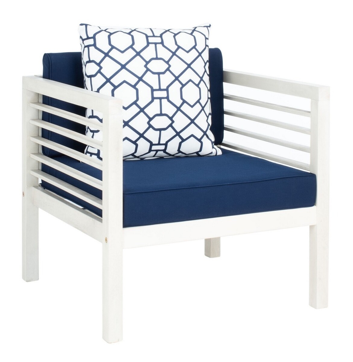 Alda 4 Piece Set - White/Nvy + Trellis P - Safavieh - Image 7