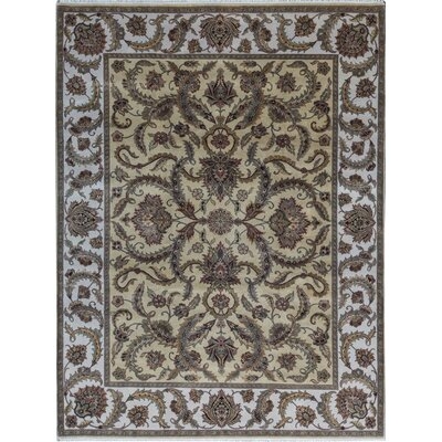 One-of-a-Kind Hand-Knotted Brown/Ivory 9' x 12' Wool Area Rug - Image 0