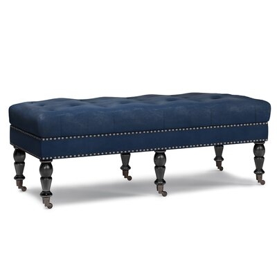 Pesce Faux Leather Upholstered Bench - Image 0