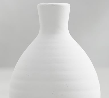 Urbana Ceramic Bud Vases, White - Small Bottle - Image 2