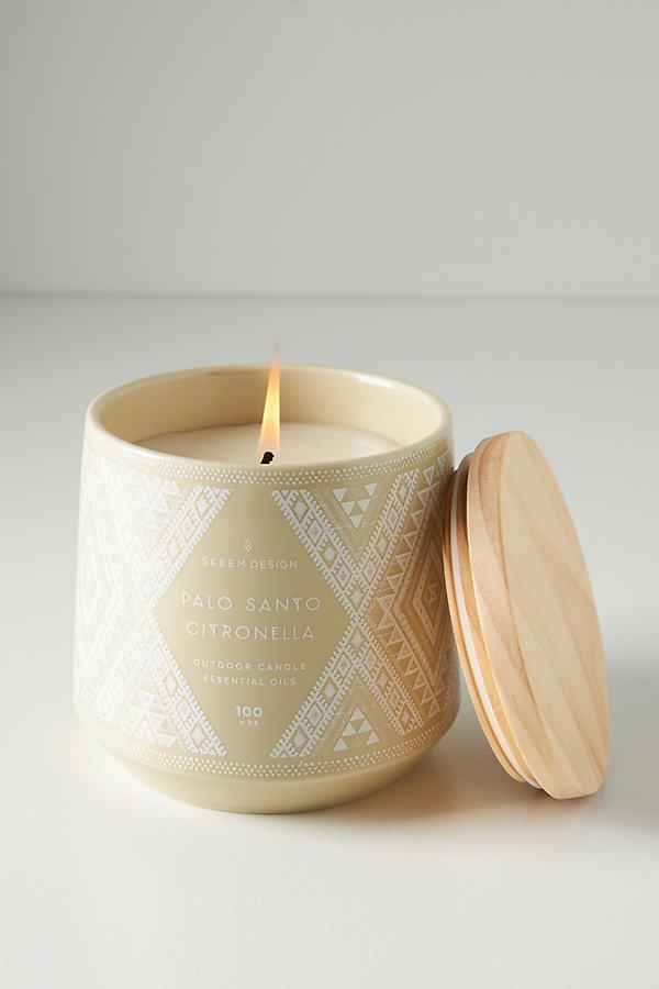 Palo Santo Citronella Candle By Skeem in Beige - Image 0