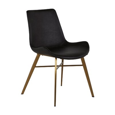 Upholstered Side Chair in Black - Image 0