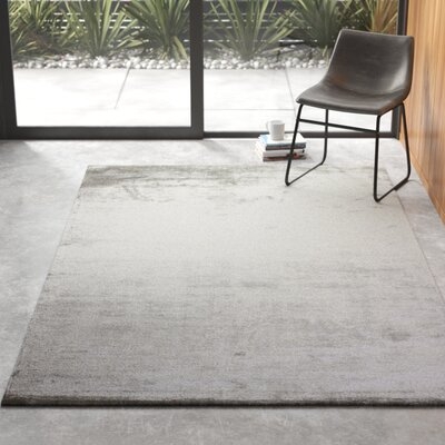 Fred Silk Hand-Knotted Oyster Area Rug - Image 0