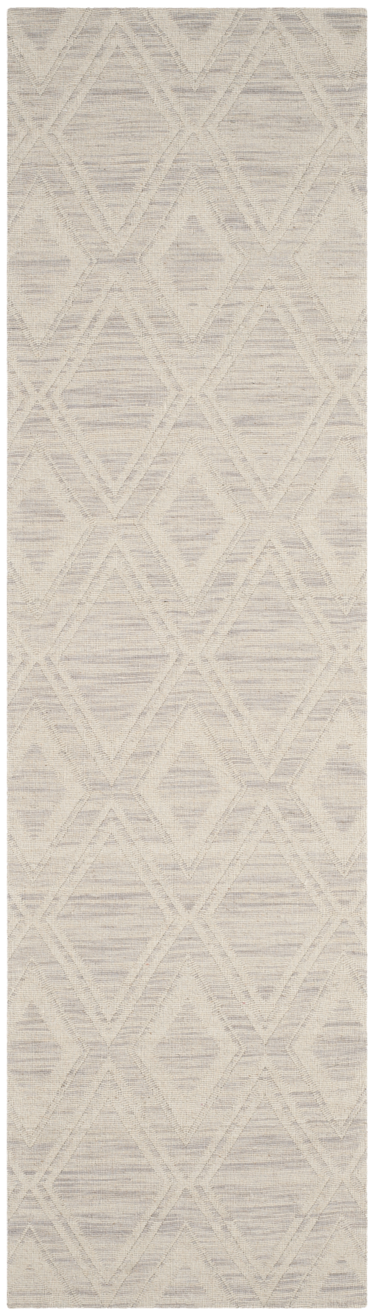 Arlo Home Hand Loomed Area Rug, MRB312A, Silver/Ivory,  2' 3" X 8' - Image 0