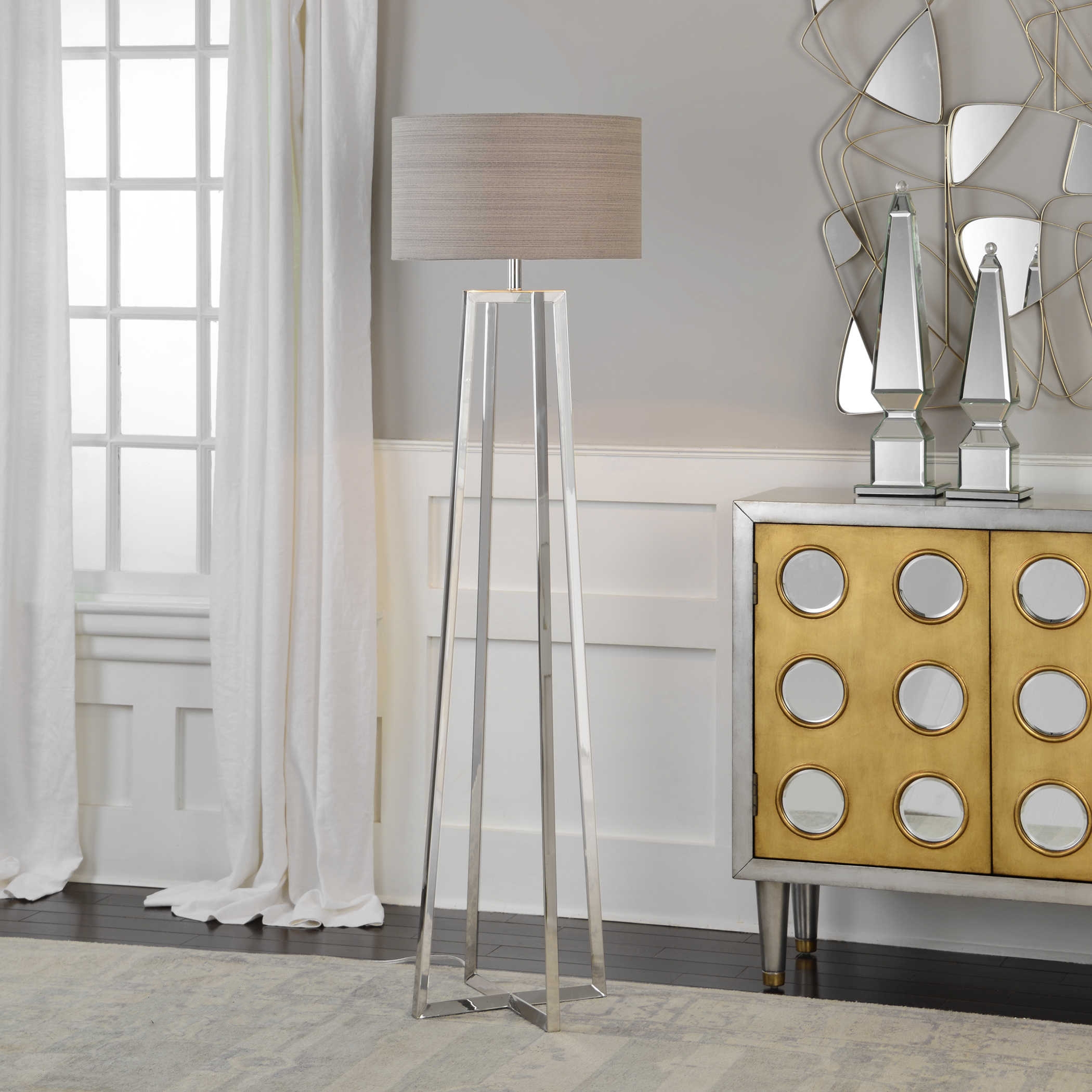 Keokee Polished Nickel Floor Lamp - Image 2