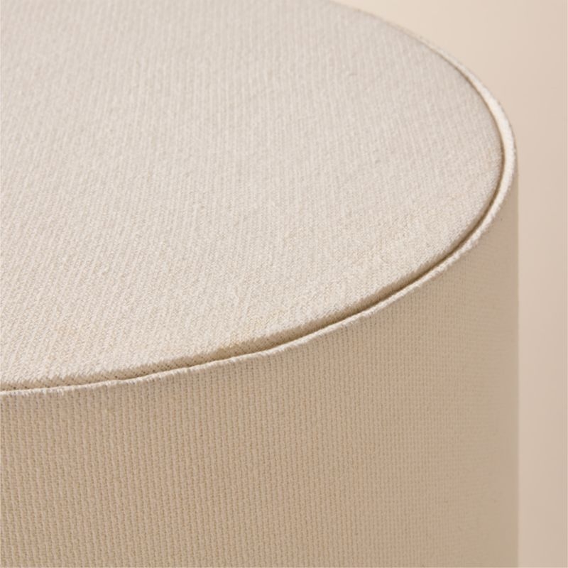 Baz Oversized Scalloped Unlacquered Brass Floor Lamp with Cotton Shade - Image 2