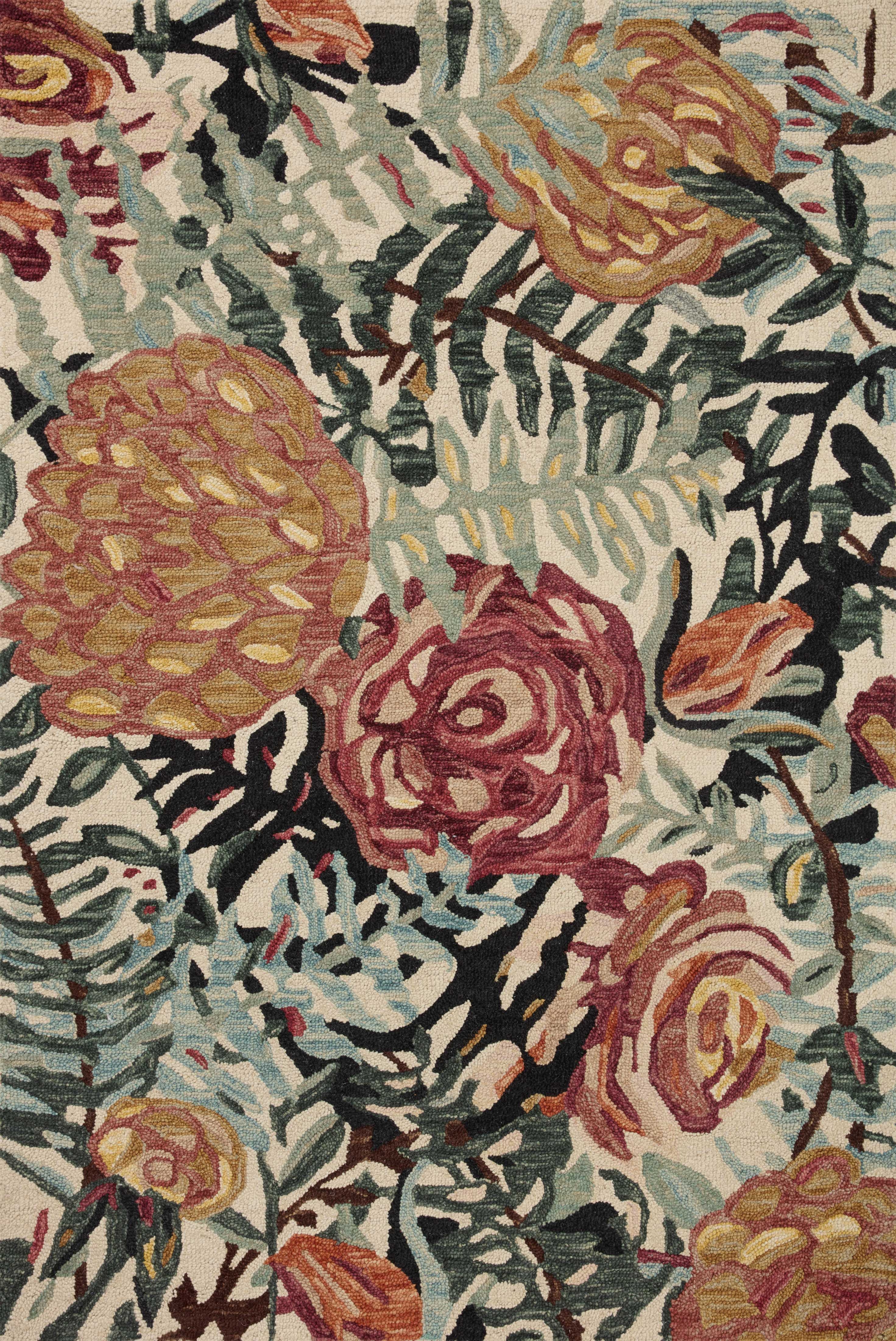 Loloi Belladonna Ivory / Lagoon 18" x 18" Sample - Image 0