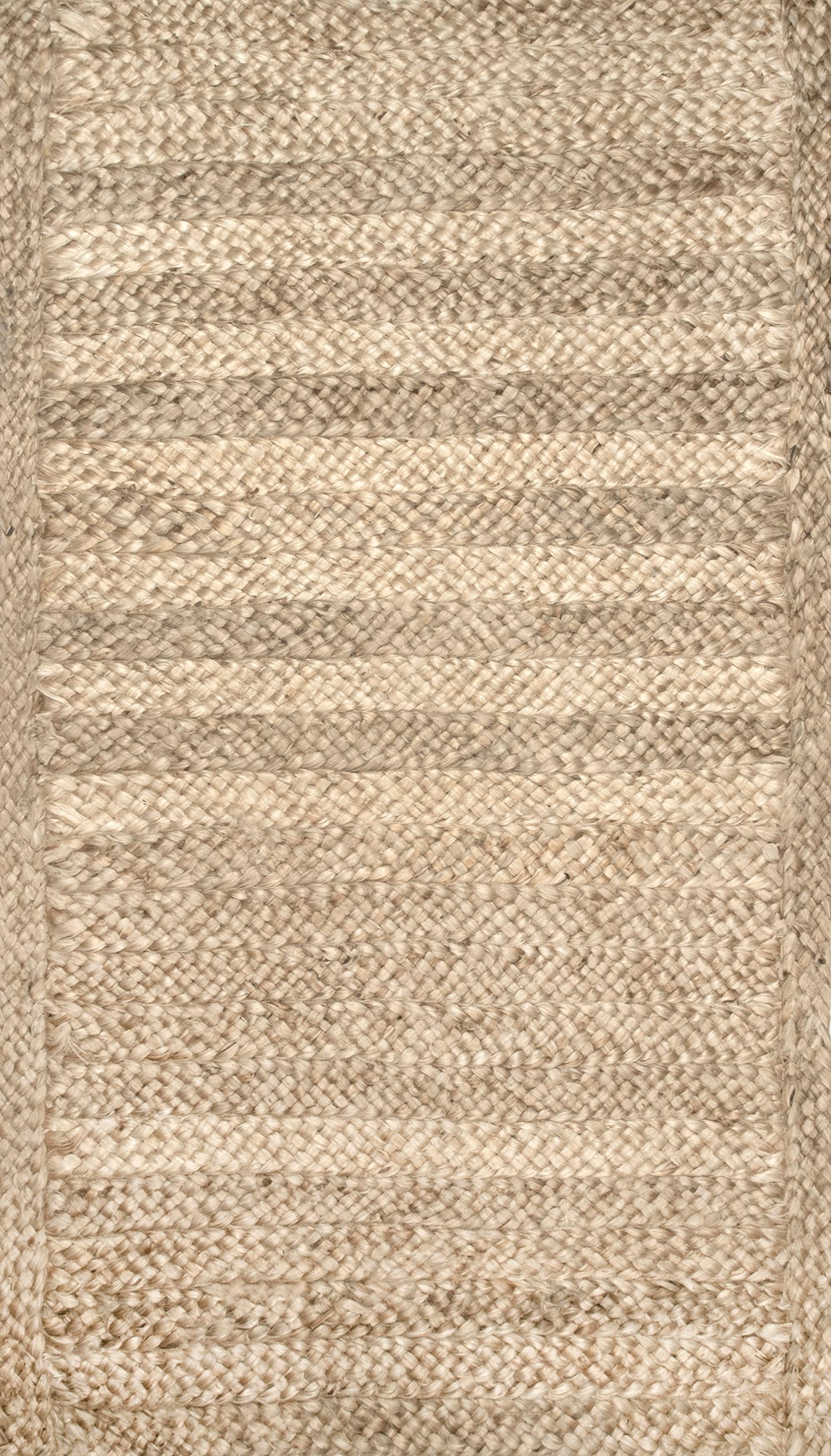  Keilani Striped Braided Jute Area Rug - Image 1