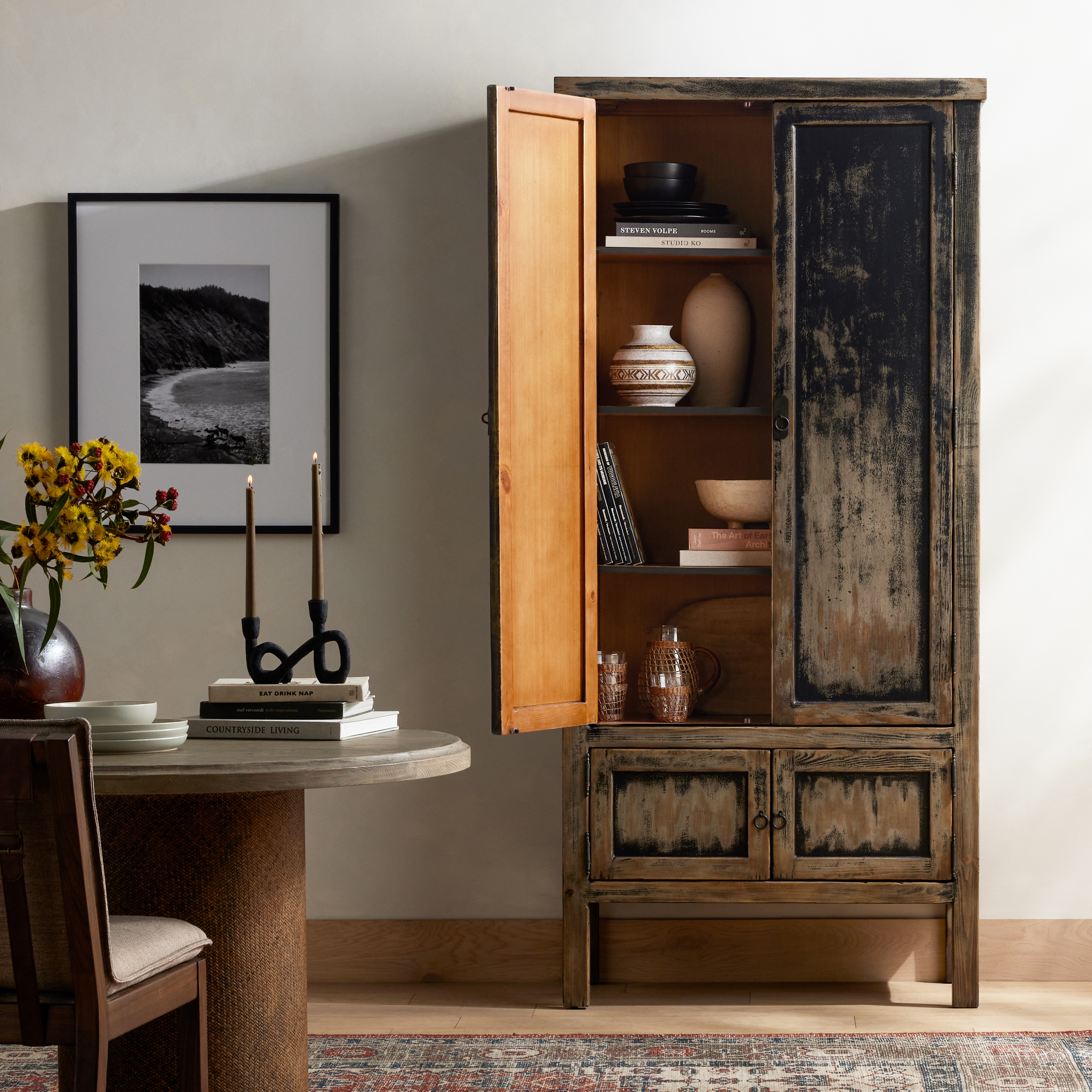 Hitchens Cabinet - Worn Black - Image 2