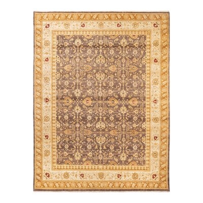 Mogul, One-Of-A-Kind Hand-Knotted Area Rug  - Brown, 9' 1" X 11' 9" - Image 0