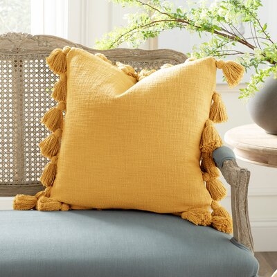 Interlude Luxurious Square Cotton Pillow Cover and Insert - Image 0