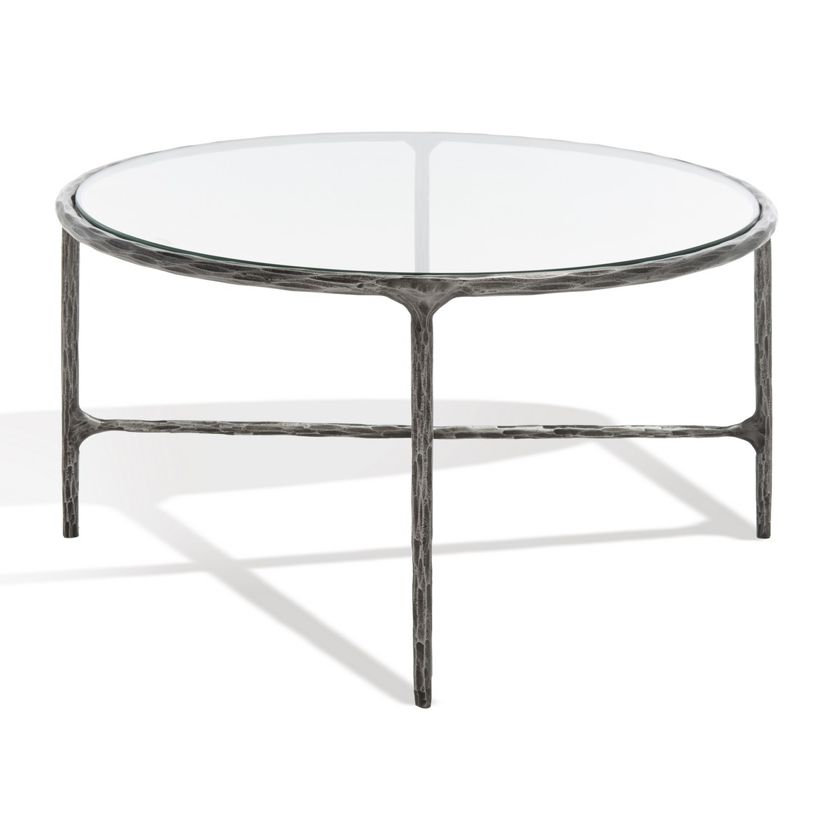 Jessa Oval Metal Coffee Table - Silver - Image 4
