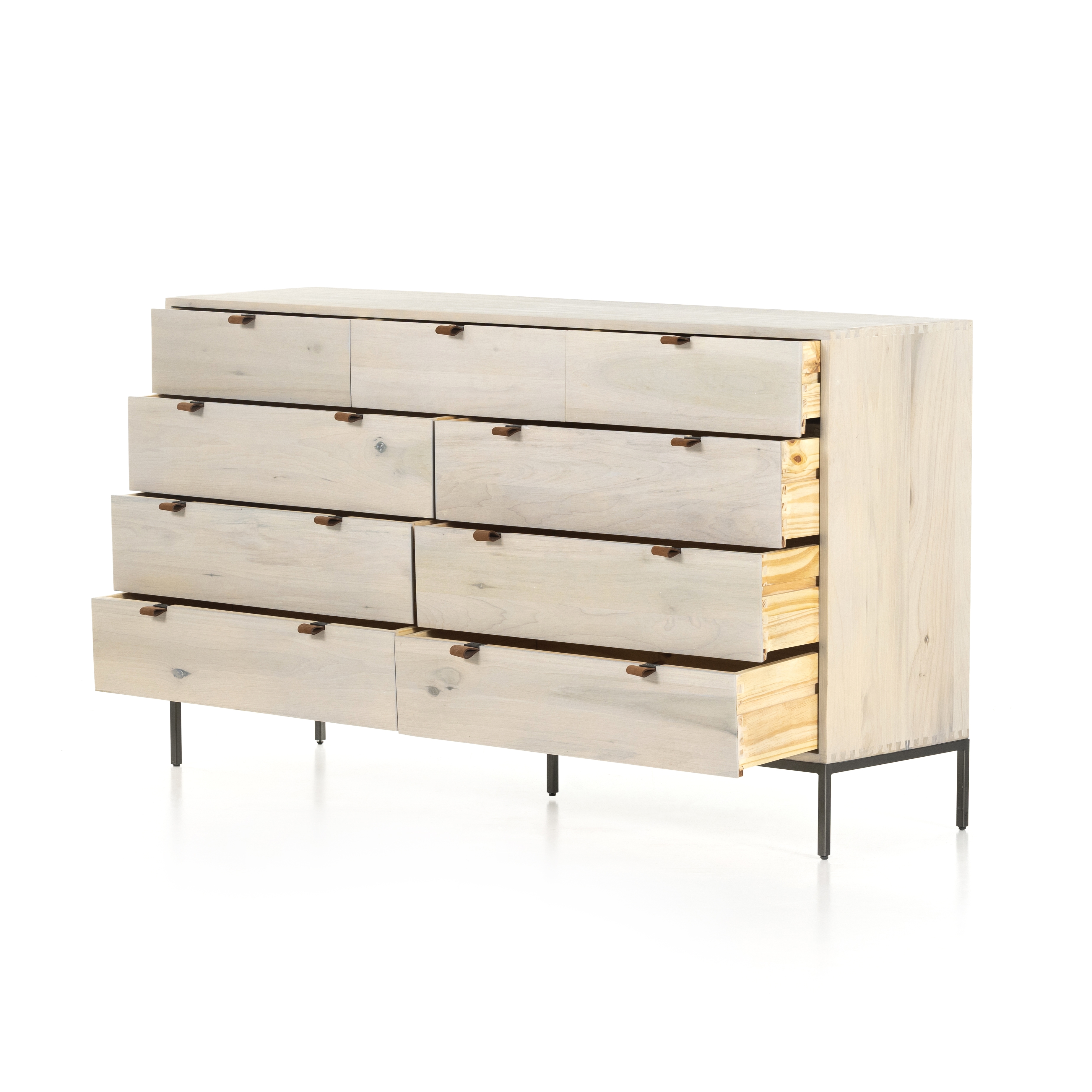 Trey 9 Drawer Dresser-Dove Poplar - Image 3