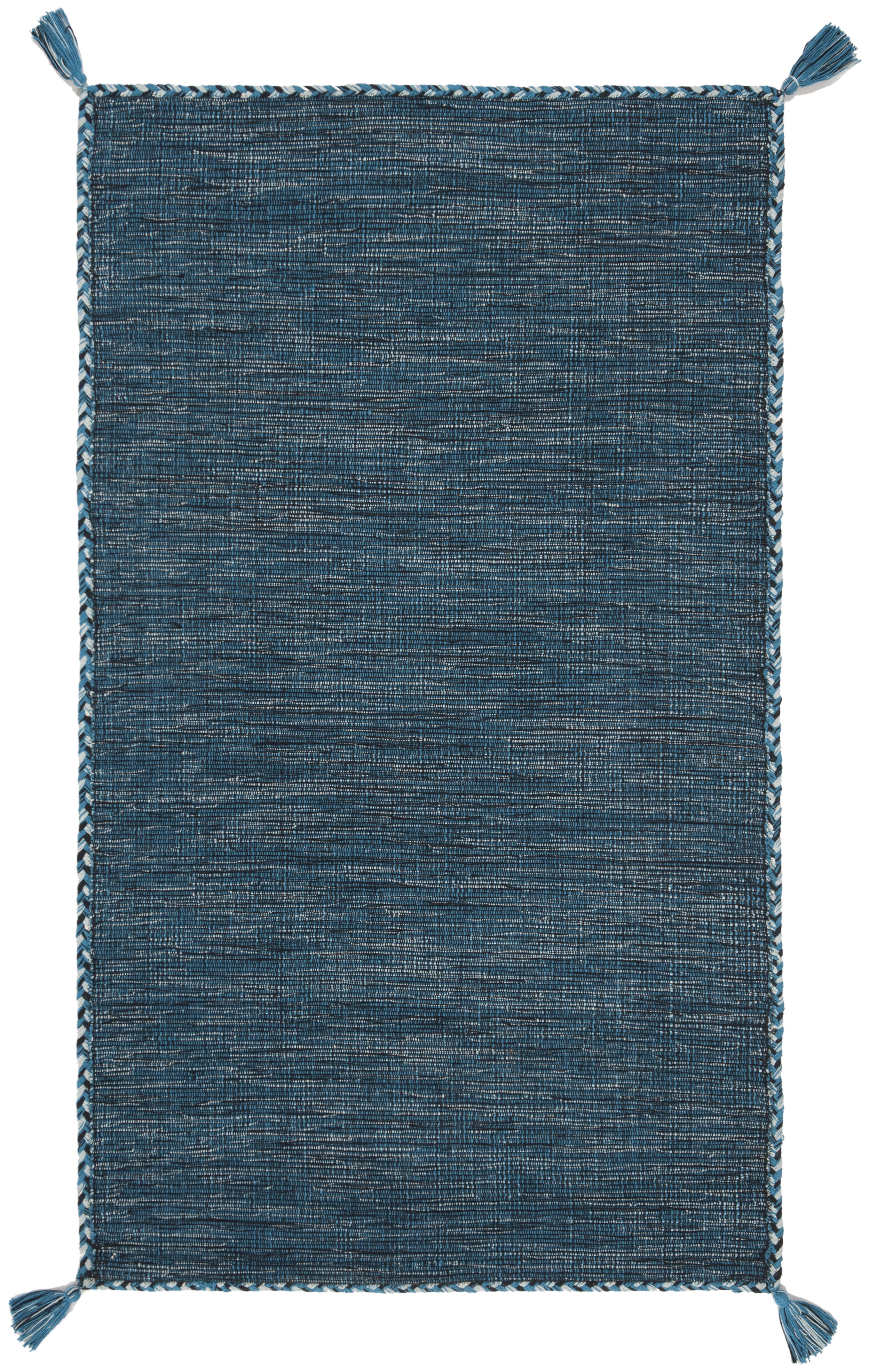 Arlo Home Hand Woven Area Rug, MTK150M, Blue/Black,  3' X 5' - Image 0