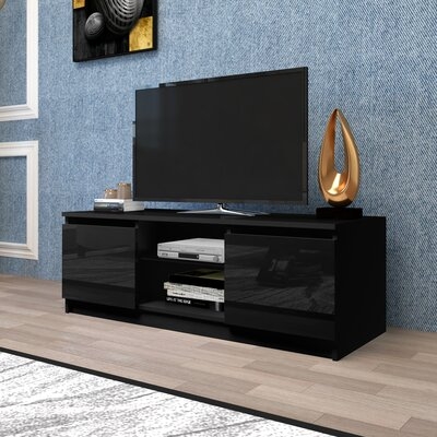Tv Cabinet Wholesale, Black Tv Stand With Lights, Modern Led Tv Cabinet With Storage Drawers, Living Room Entertainment Center Media Console Table - Image 0