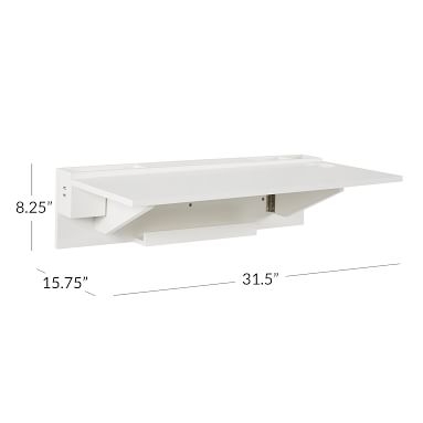 USB Wall Desk, White - Image 4