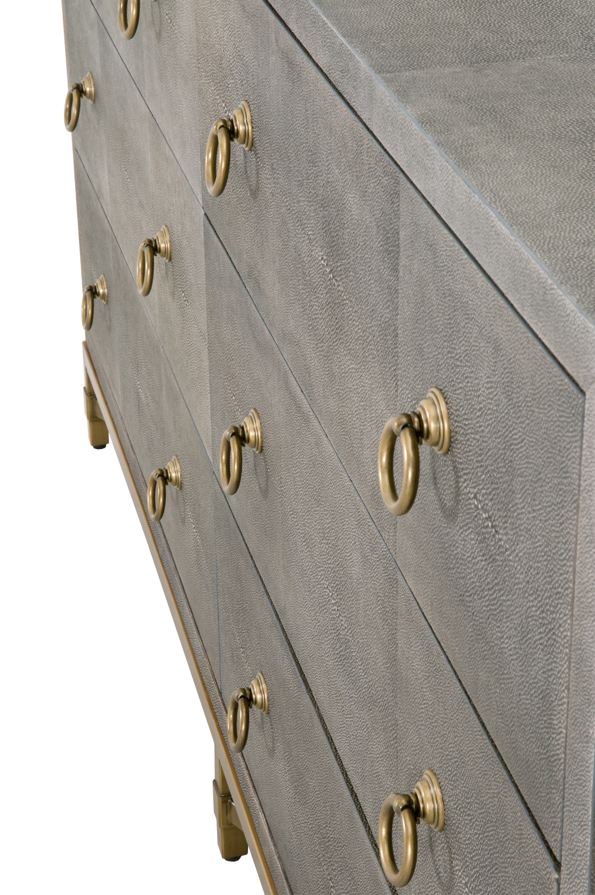 Colette Shagreen 6-Drawer Double Dresser, Gray - Image 6