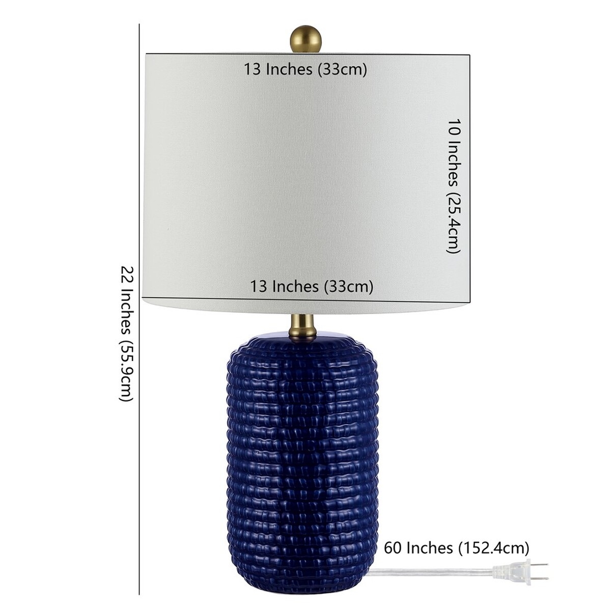 Jace 22" Table Lamp - Navy Blue - Image 4