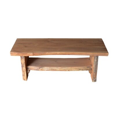 Teri Solid Wood Sled Coffee Table with Storage - Image 0