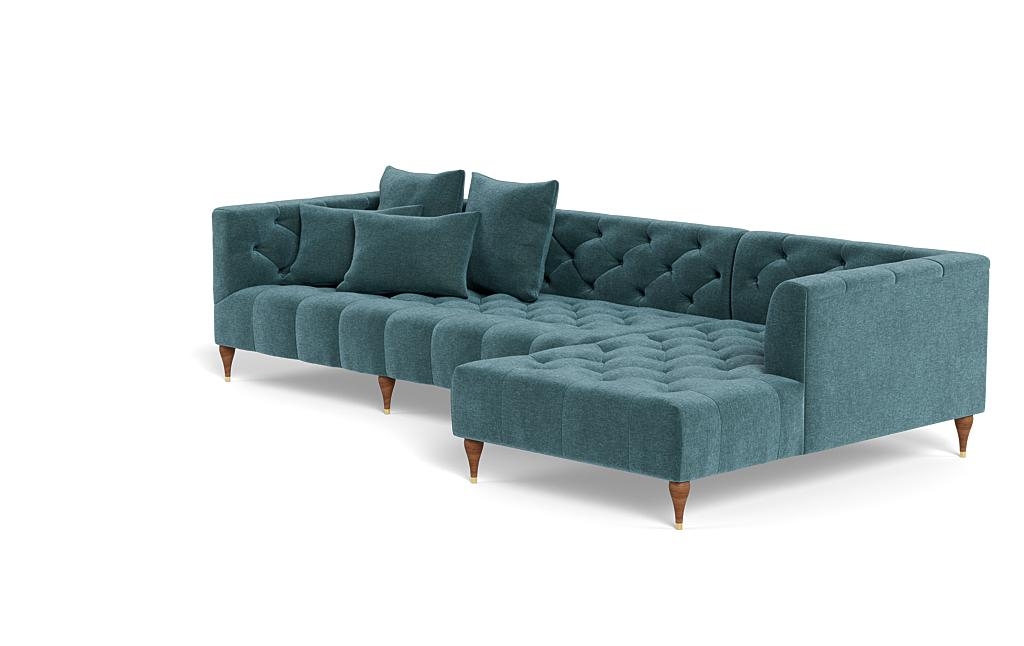 Ms. Chesterfield Sectional Sofa with Right Chaise by Apartment Therapy - Image 2