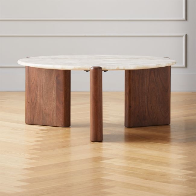 Santoro Round White Quartz Coffee Table - Image 2