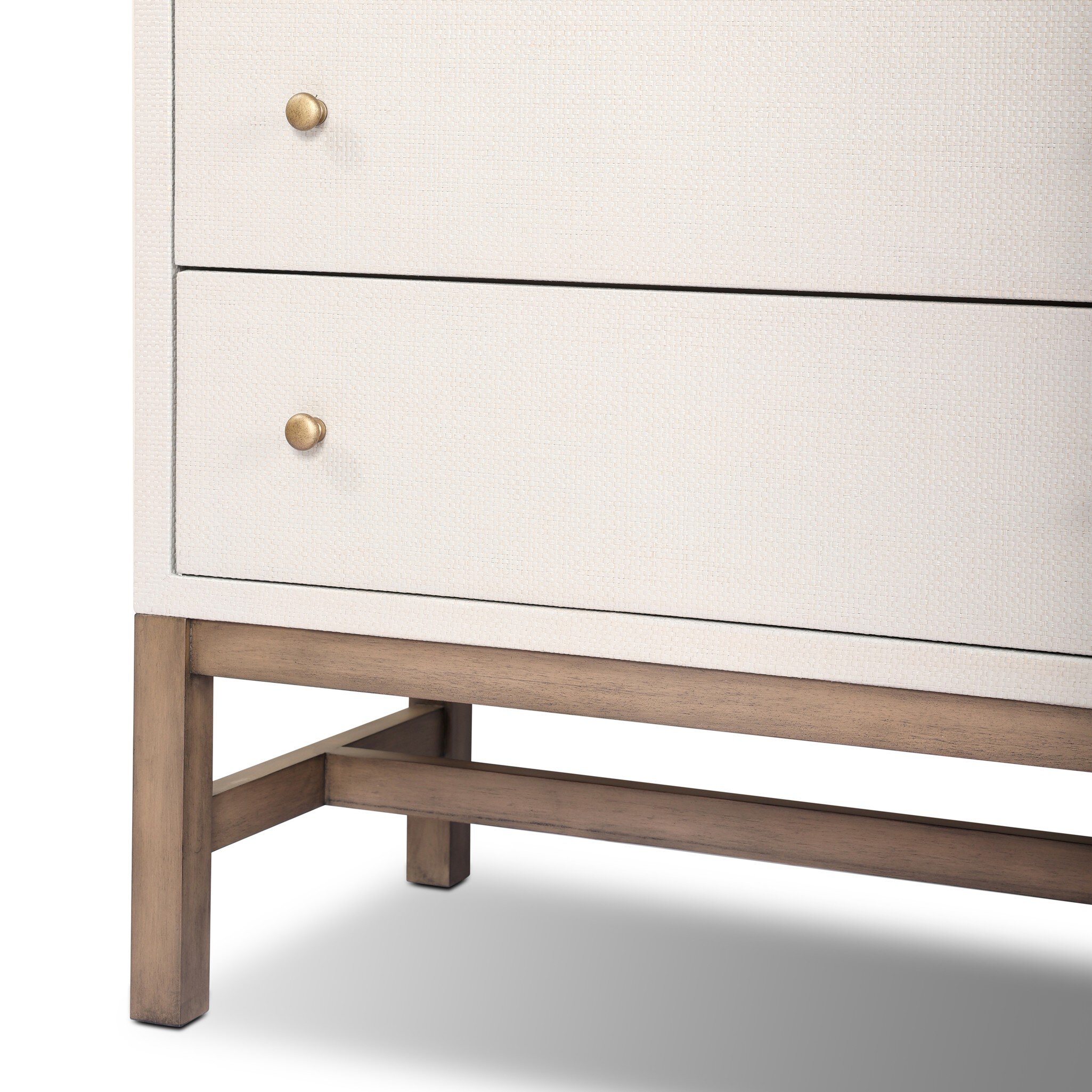 Fiona 6 Drawer Dresser - Ivory Painted Raffia - Image 8