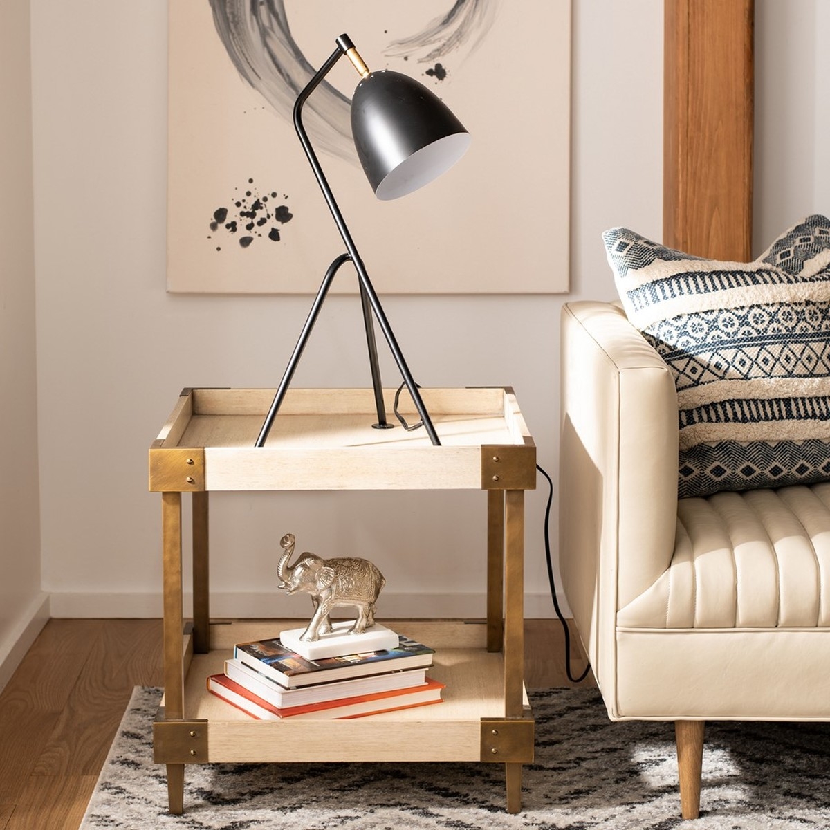 Dariel Task Table Lamp - Black - Safavieh - Image 3