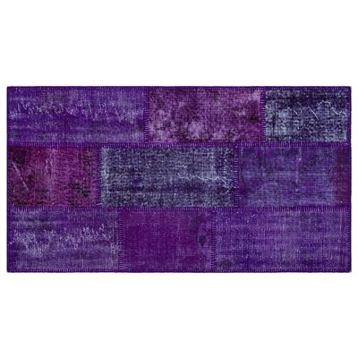 One-of-a-Kind Rydal Hand-Knotted 1960s Purple 5'3" x 7'7" Area Rug - Image 0
