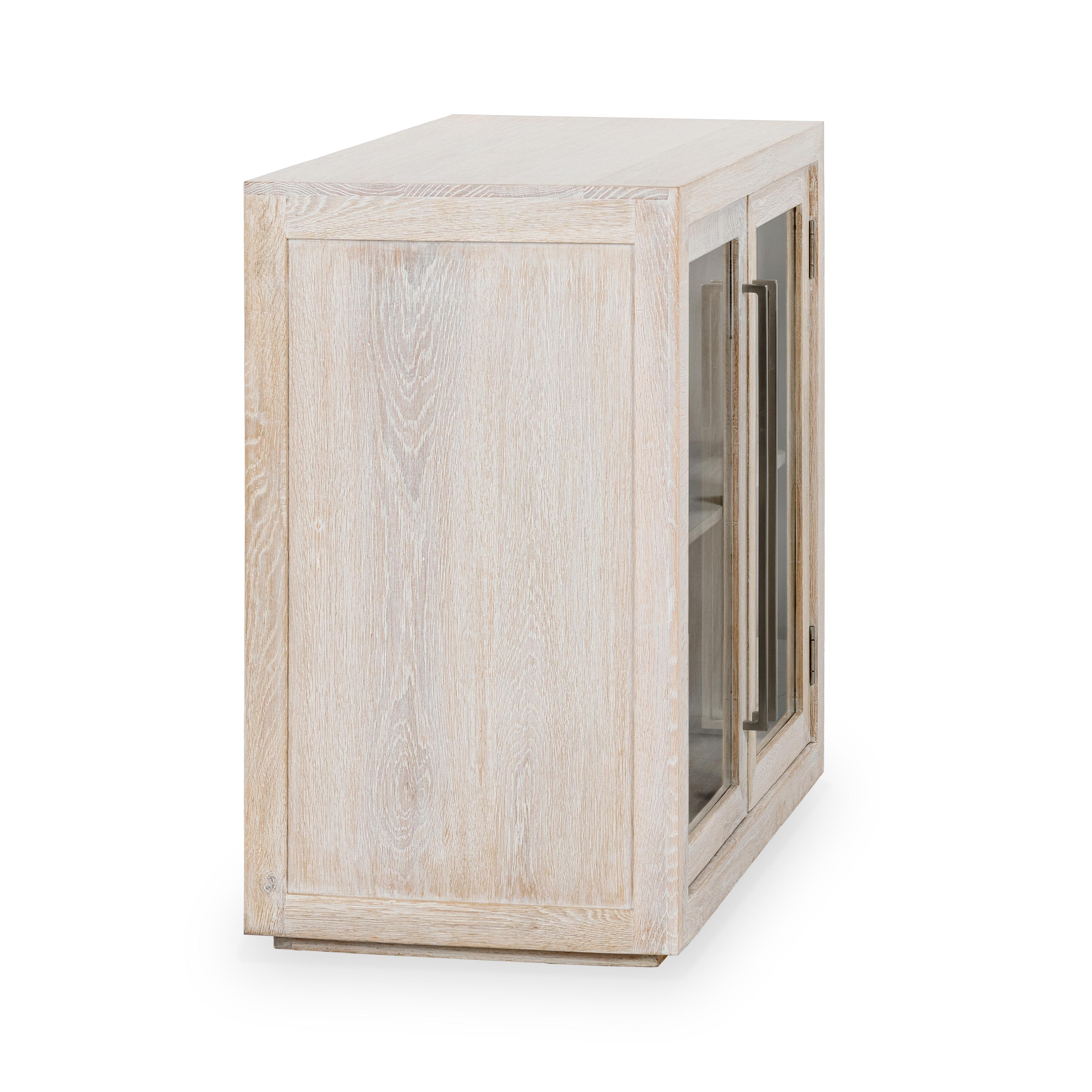 Bradley Oak Wood 2Dr Cabinet White Wash - Image 3