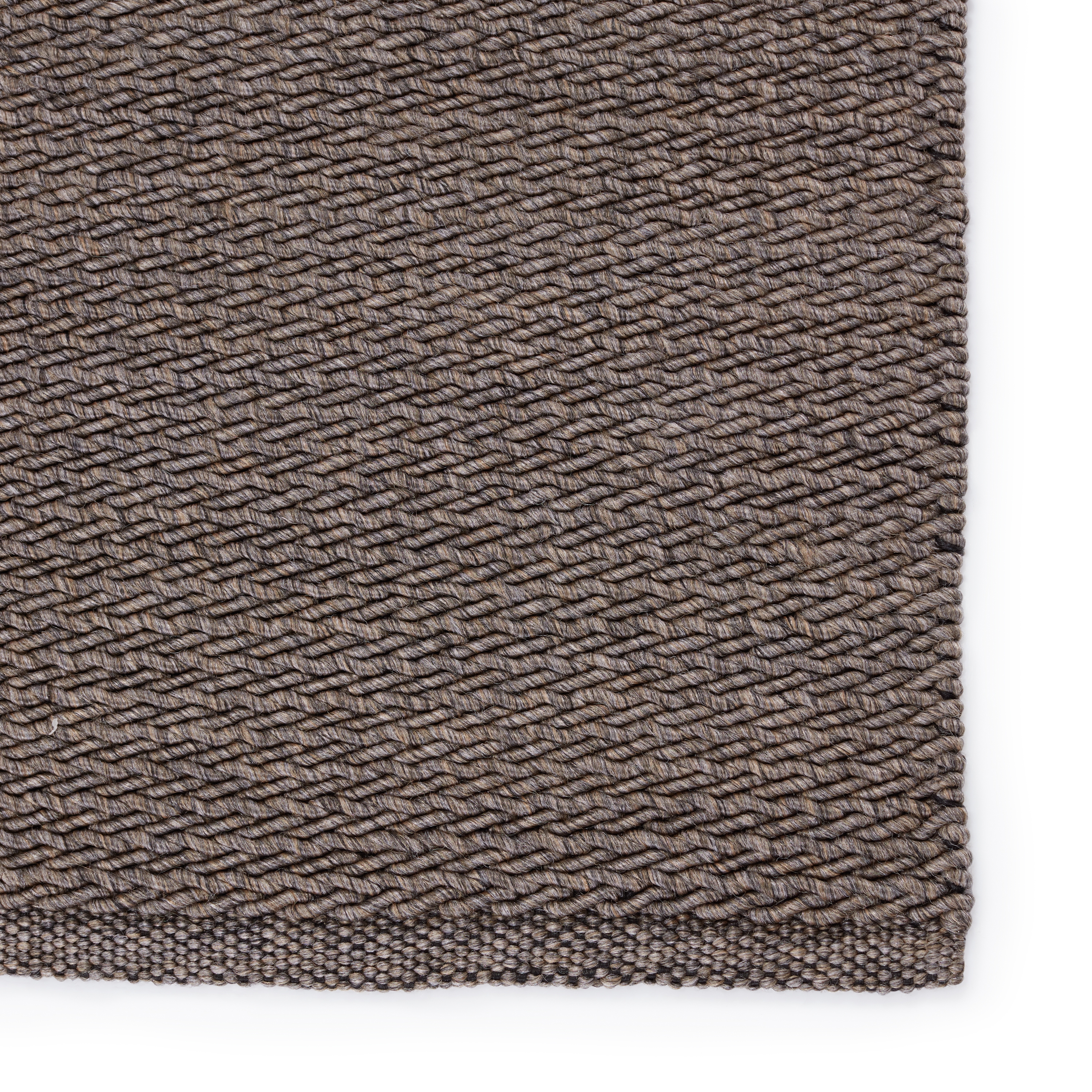 Ryker Indoor/ Outdoor Solid Brown/ Gray Area Rug (7'6"X9'6") - Image 3
