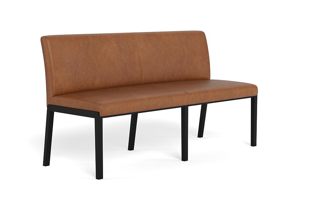Callen Leather Wood Framed Upholstered Bench - Image 1