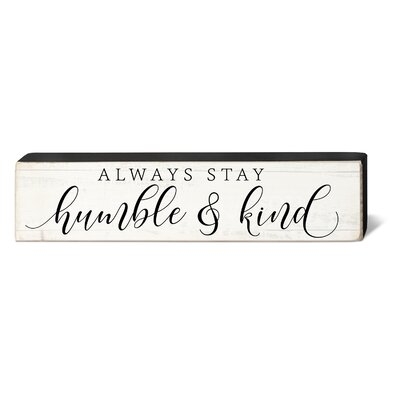 Claudel Humble and Kind Wisdom Wood Block - Image 0