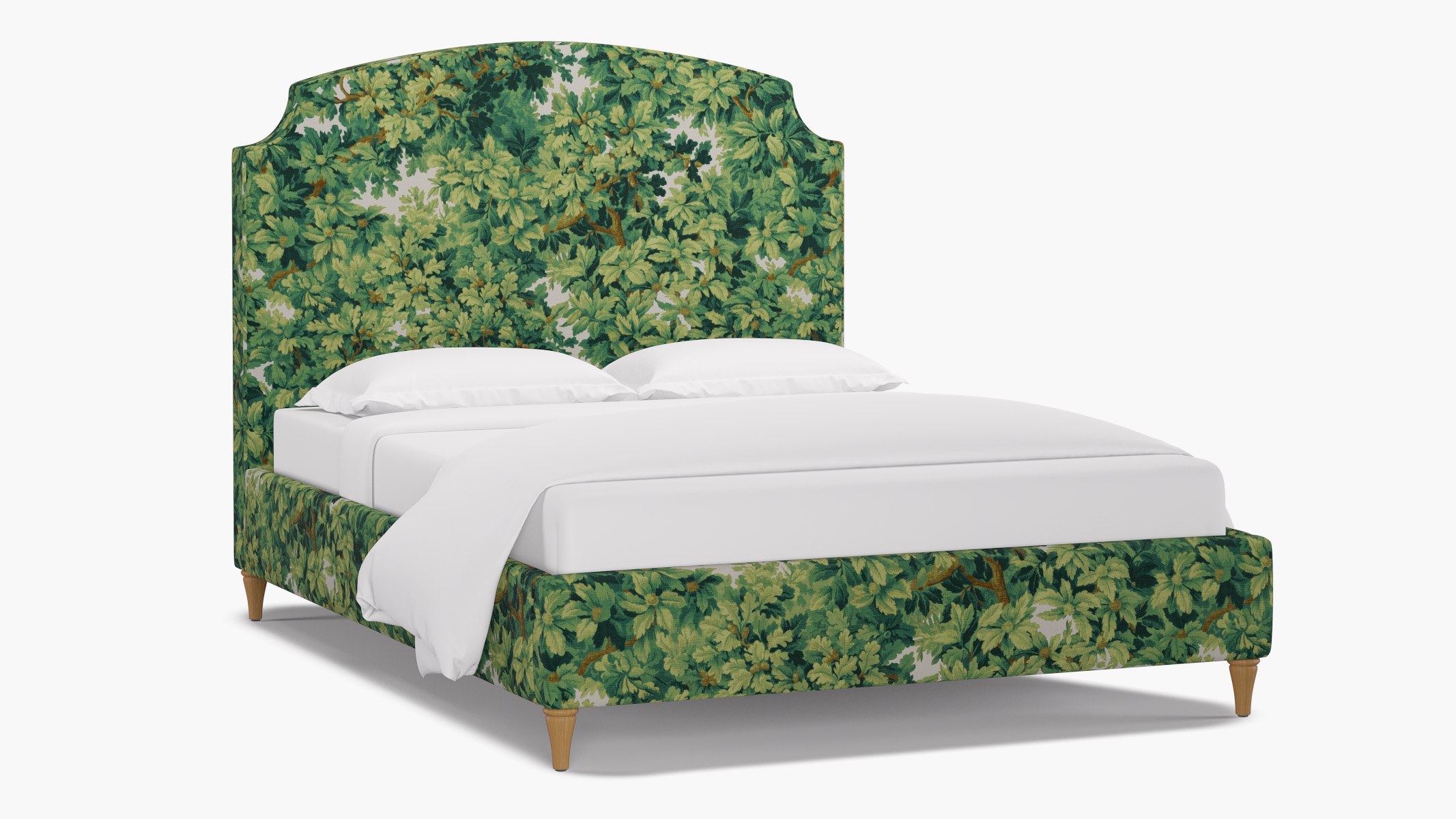 Cove Bed, Verdure Bois De Chene, Natural Decorative Tapered Leg, Twin - Image 1