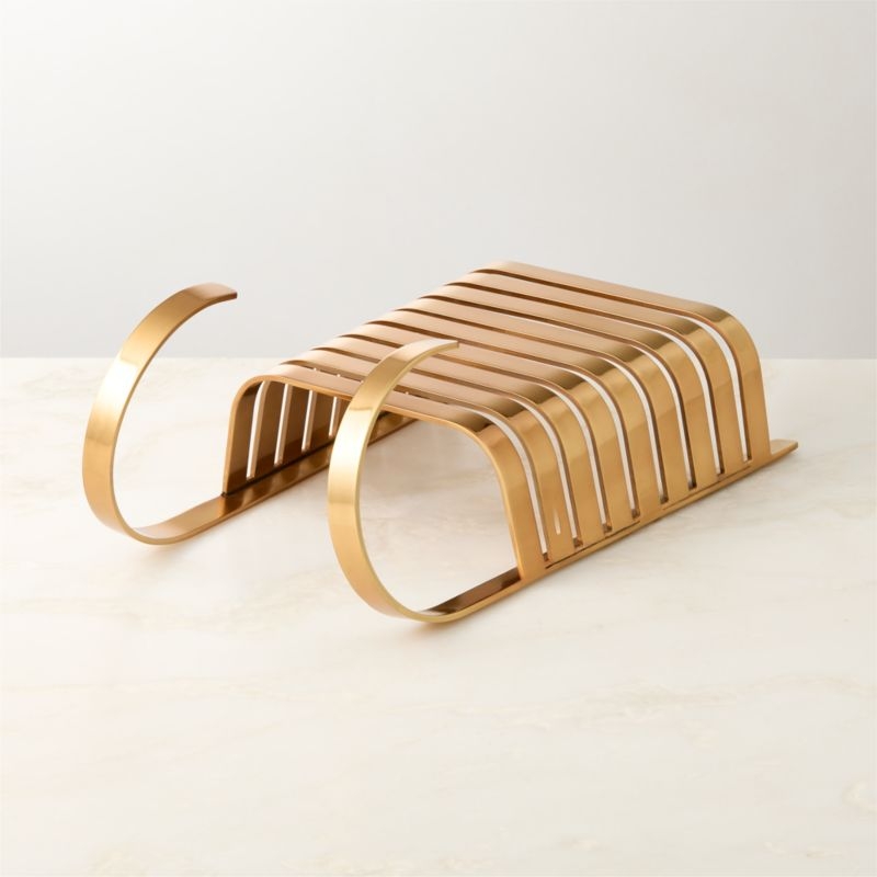 Aged Brass Sleigh Card Holder - Image 1