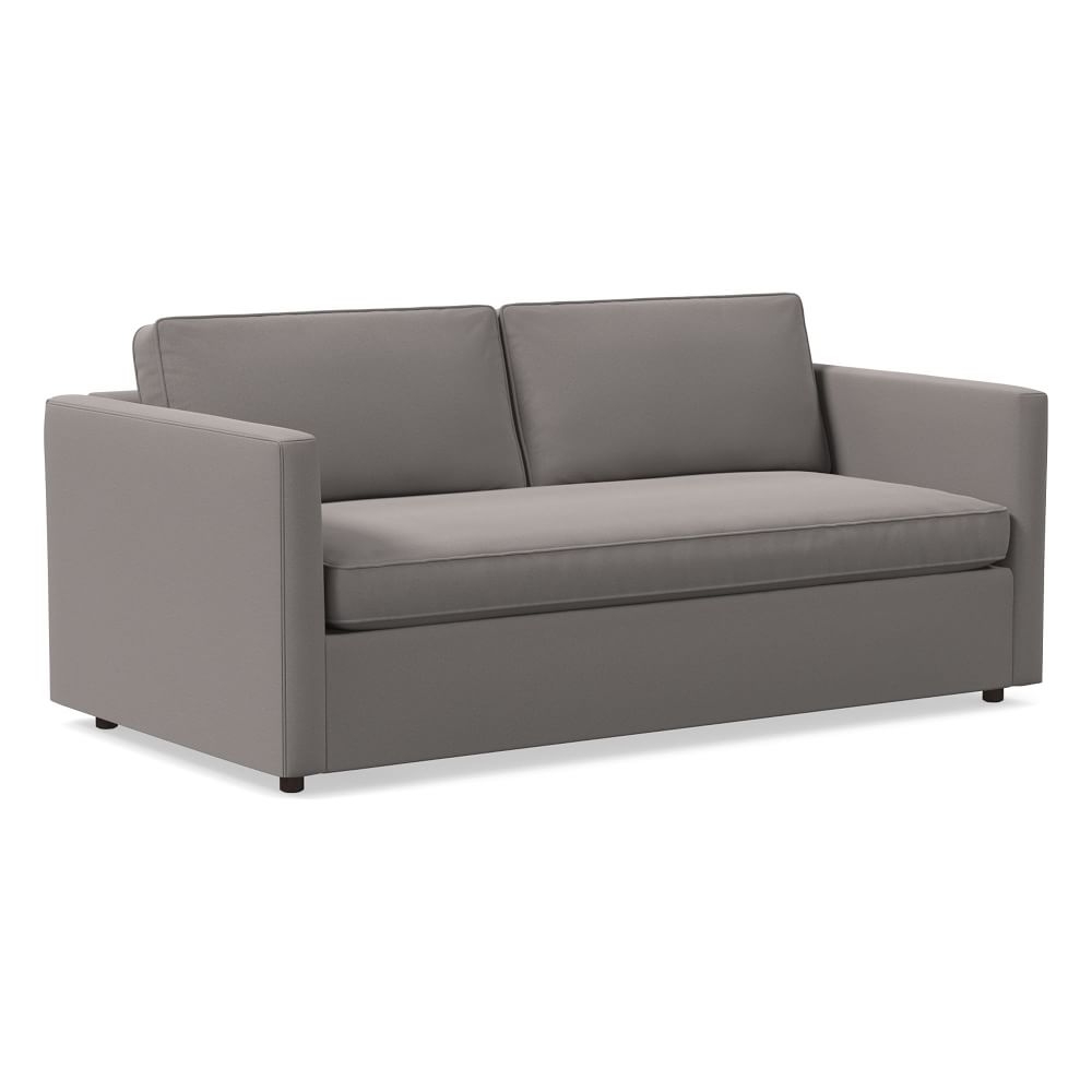 Harris Sleeper Sofa Bench, Poly, Astor Velvet, Graphite, Concealed Supports - Image 0