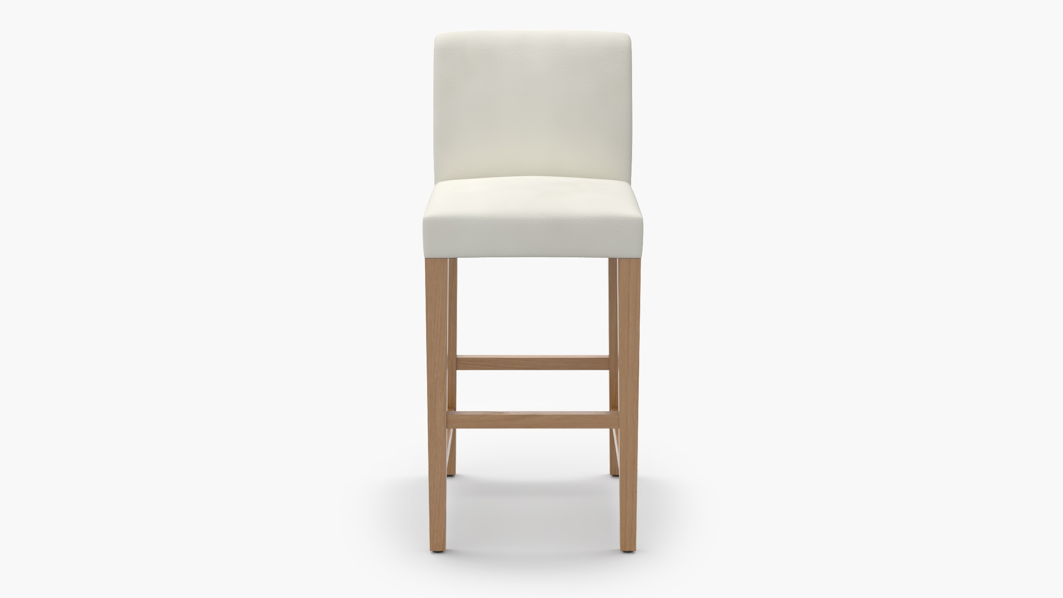 Signature Dining Bar Stool, Sheepskin, Natural Square Tapered Leg - Image 0