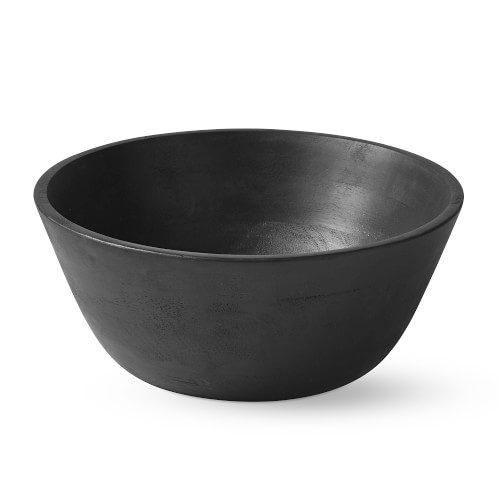 Black Wood Salad Bowl, 12" - Image 0