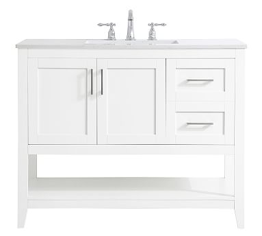 White Belleair Single Sink Vanity, 42" - Image 0