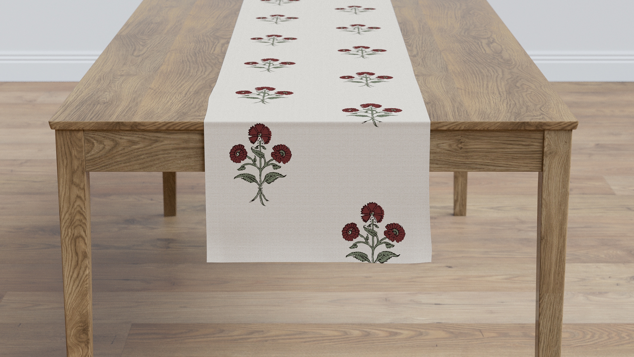 Table Runner 16" x 90", Red Delphine, 16" x 90" - Image 1