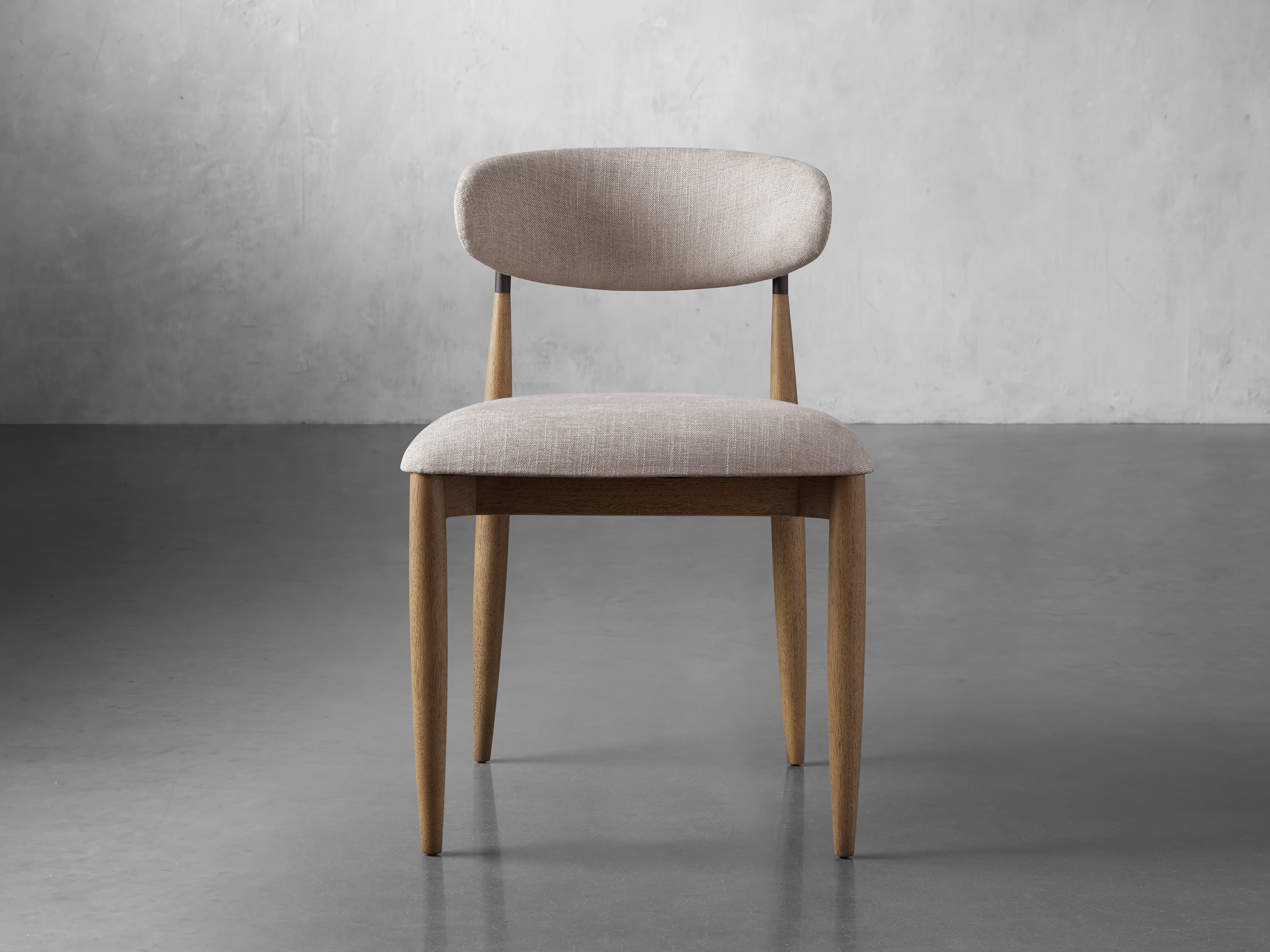 Jagger Dining Side Chair in Upholstered White  Natural & Cary Linen - Image 0