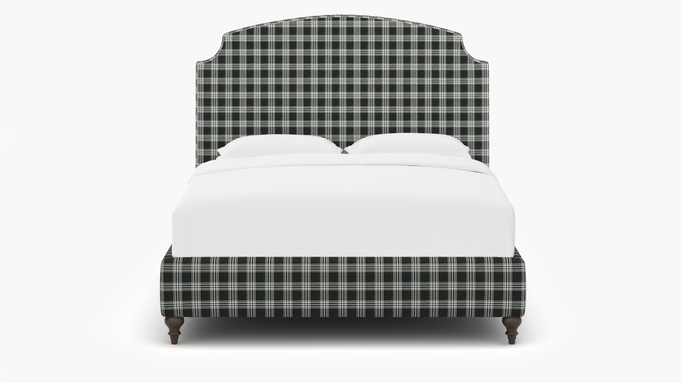 Cove Bed, Barnegat Plaid, Espresso Traditional Turned Leg, Twin - Image 0