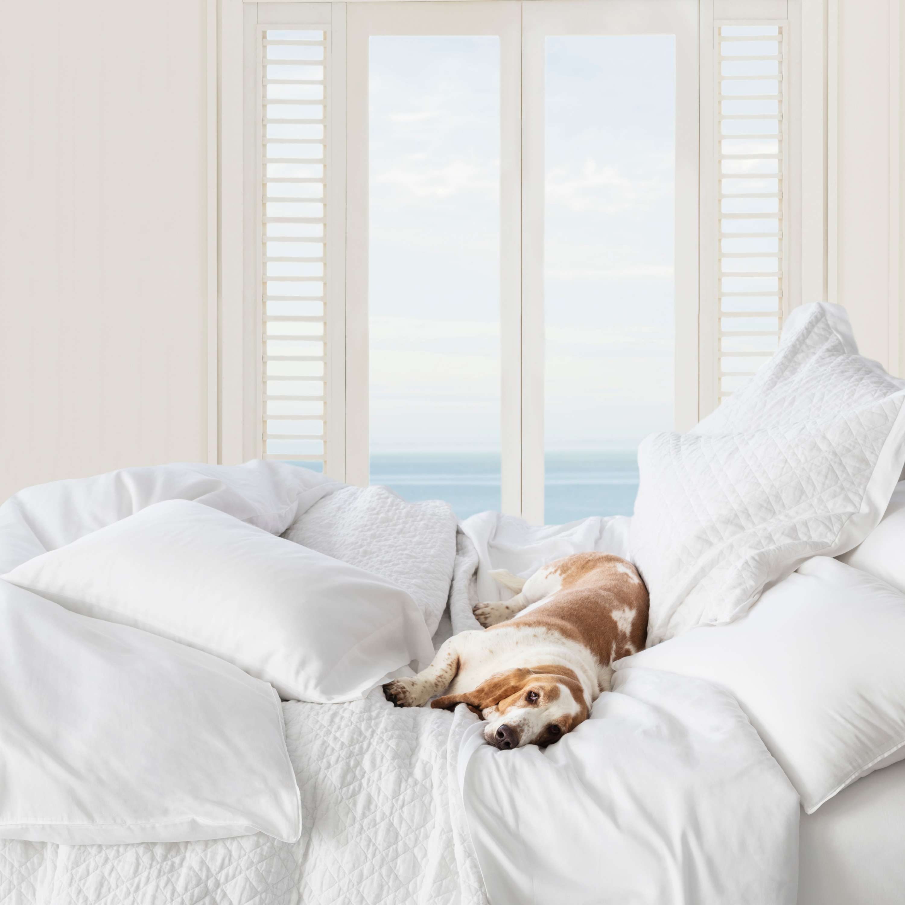 Washed Linen White Quilt - Image 4