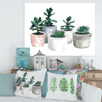 Cactus And Succulent House Plants VI - Farmhouse Canvas Wall Art Print-PT35351 - Image 0