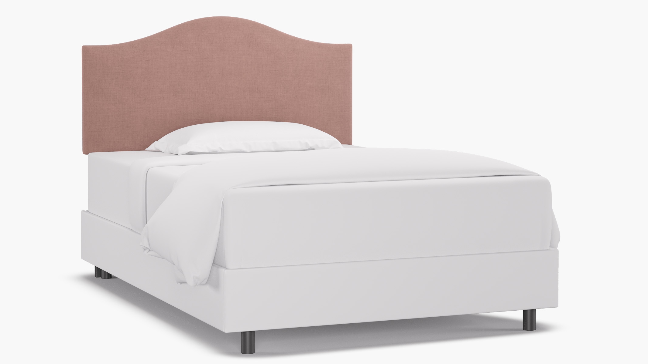 Camelback Headboard, Blush Everyday Linen, Full - Image 0