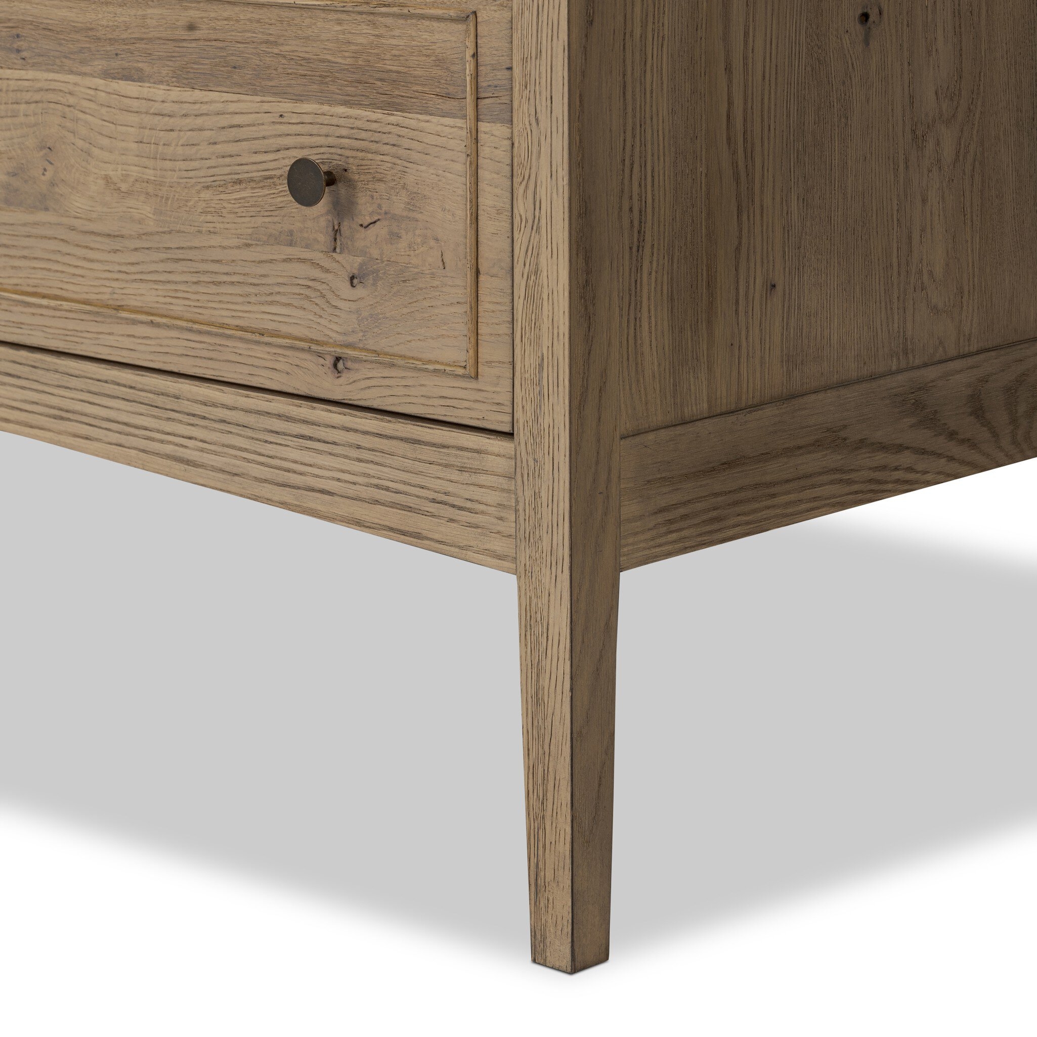 Maggie 6 Drawer Dresser - Aged Smoked Oak Resawn - Image 10