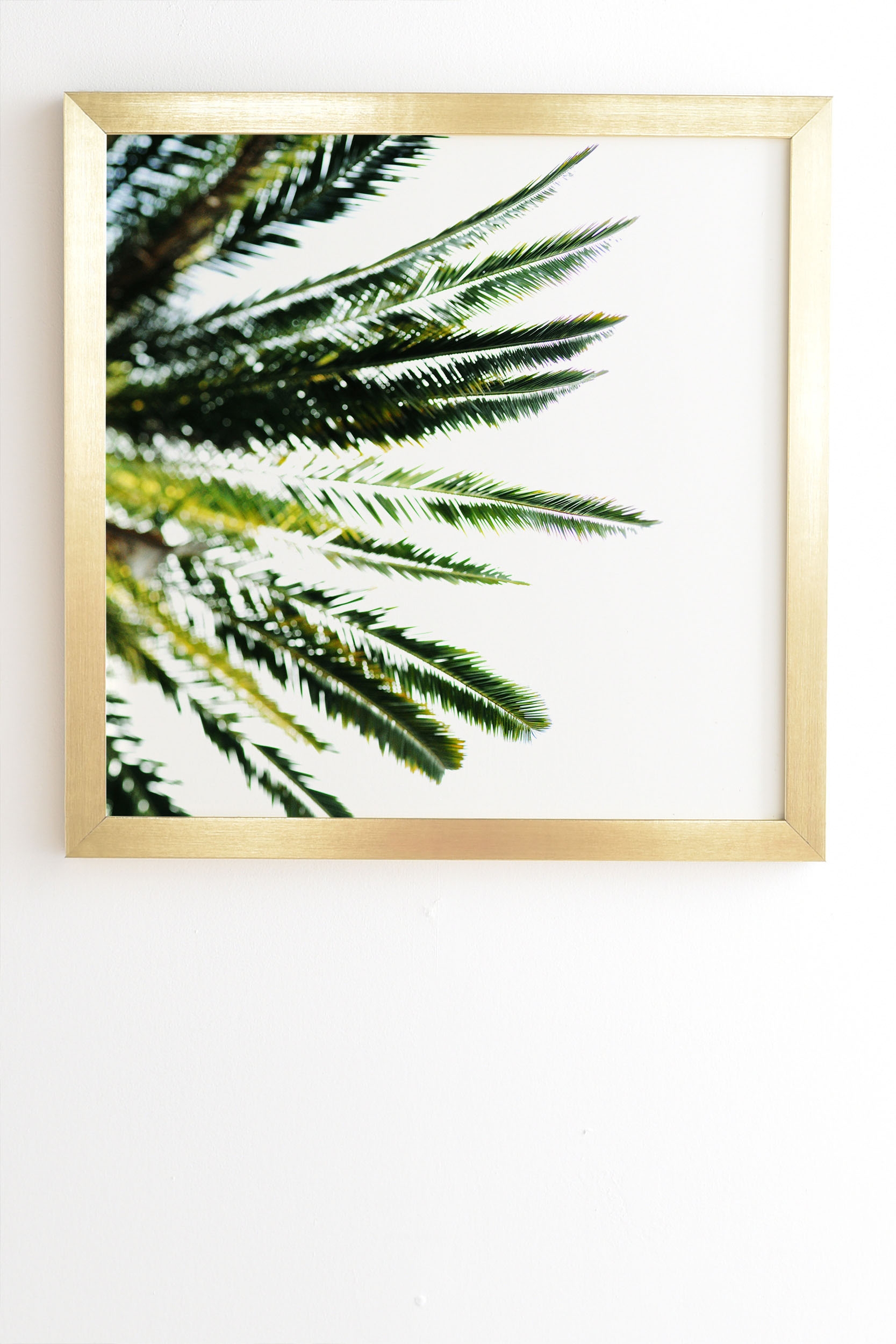Beverly Hills Palm Tree by Chelsea Victoria - Framed Wall Art Basic Gold 14" x 16.5" - Image 1