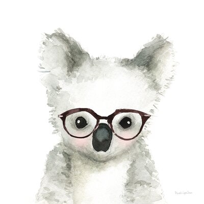 Koala in Glasses by Mercedes Lopez Charro - Wrapped Canvas Painting Print - Image 0