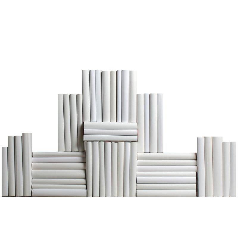 Booth & Williams Modern Snowfall Wrapped Book Wall, S/50 - Image 0