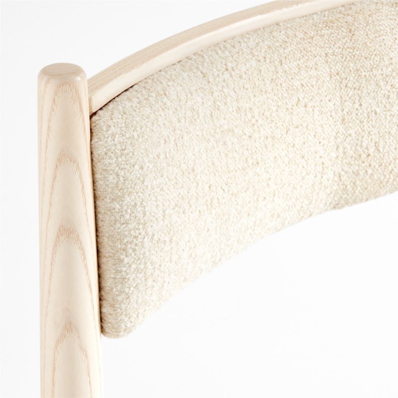Petrie Bleached Ash Upholstered Dining Chair with Performance Fabric - Image 4